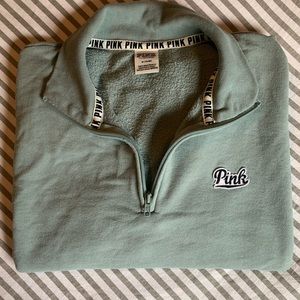 Victoria Secret PINK - Teal pullover 1/4 zip.